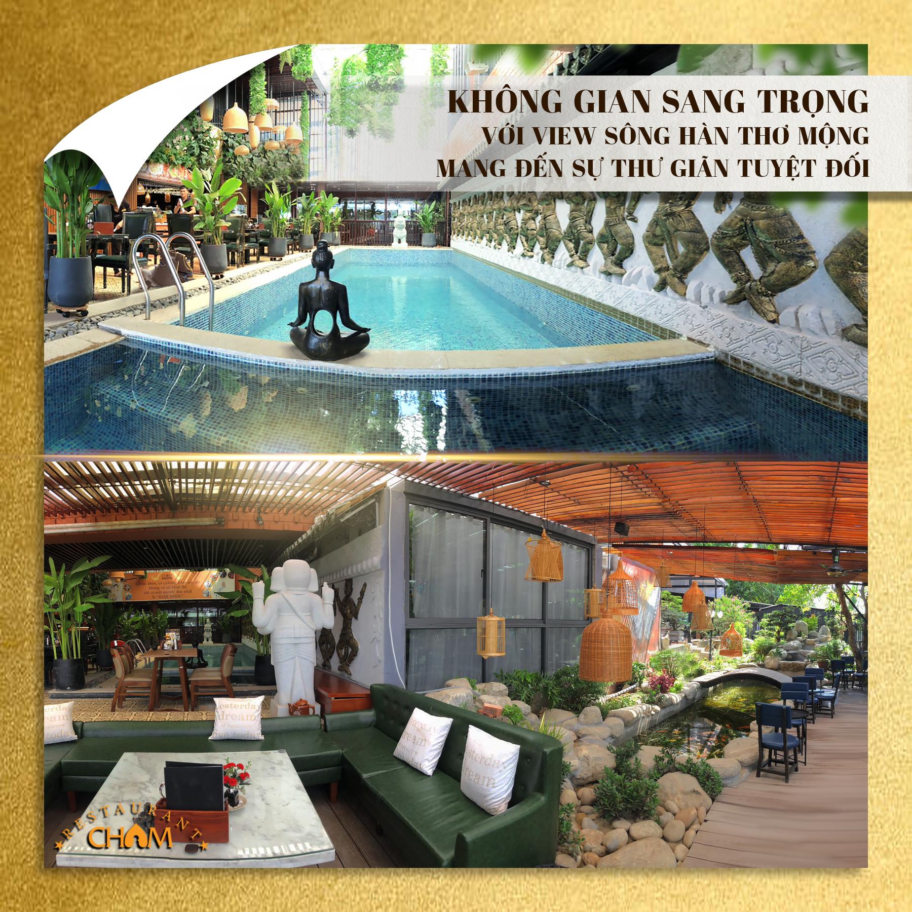 Nhà hàng Cham có không gian thơ mộng