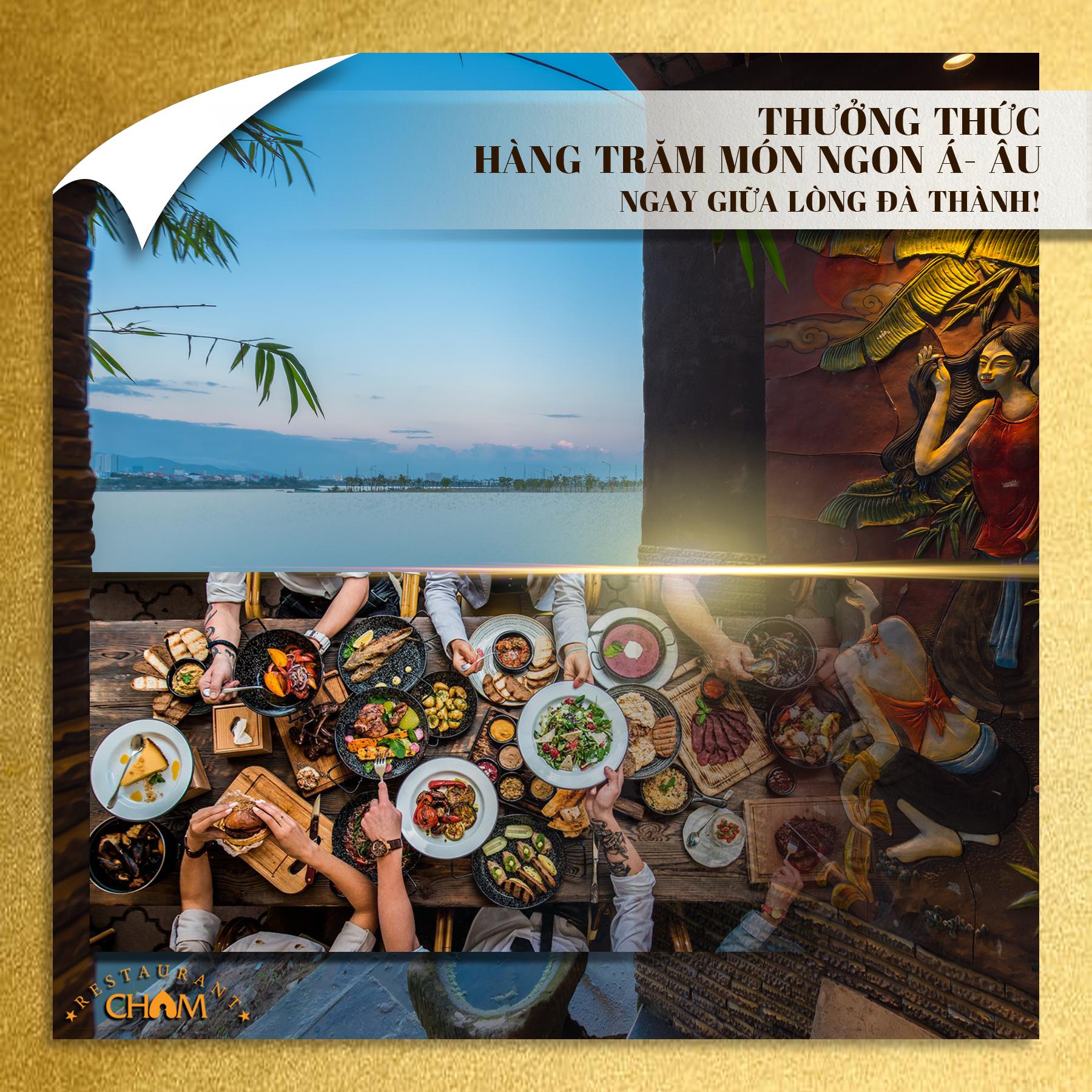 Menu đa dạng tại nhà hàng Cham
