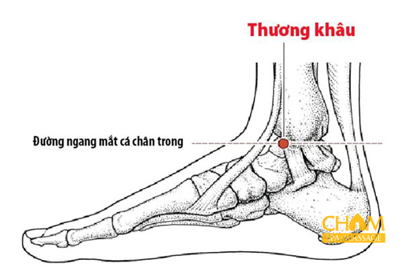Bấm huyệt bàn chân tại Huyệt Thương Khâu Cham Spa & Massage