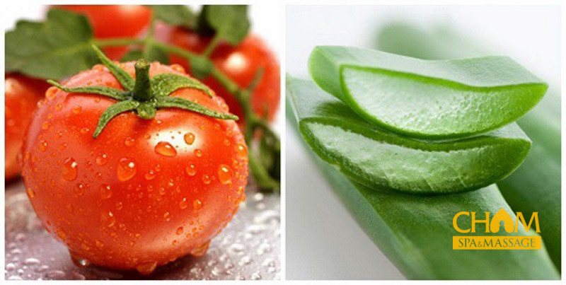 Tẩy ria mép bằng cà chua và nha đam Cham Spa & Massage